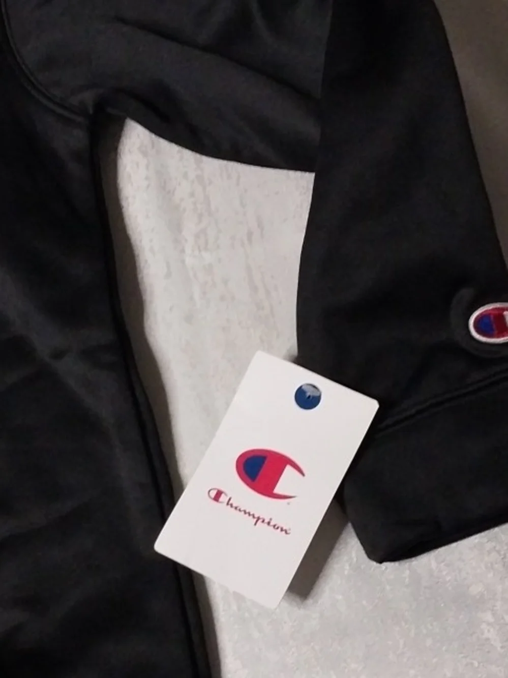 Champion Black Space Jam Hoodie with Blue & Orange Logo Boy M